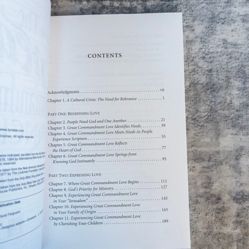 The Great Commandment Principle David Ferguson Relationships Transform 1998